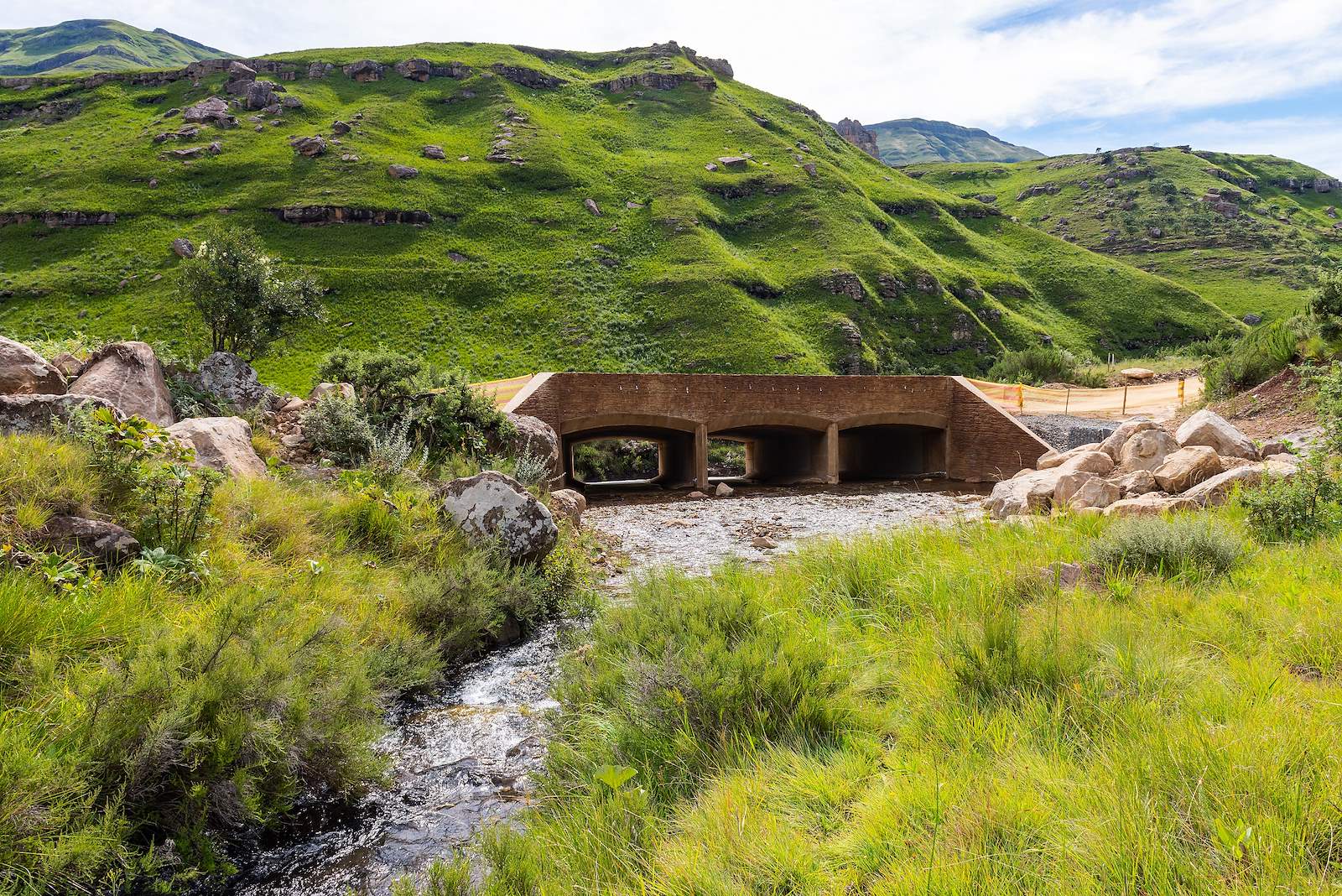 Sani Pass: the road link between KwaZulu-Natal and Lesotho, South Africa